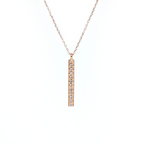 gold and diamond bar necklace
