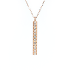 rose gold bar necklace