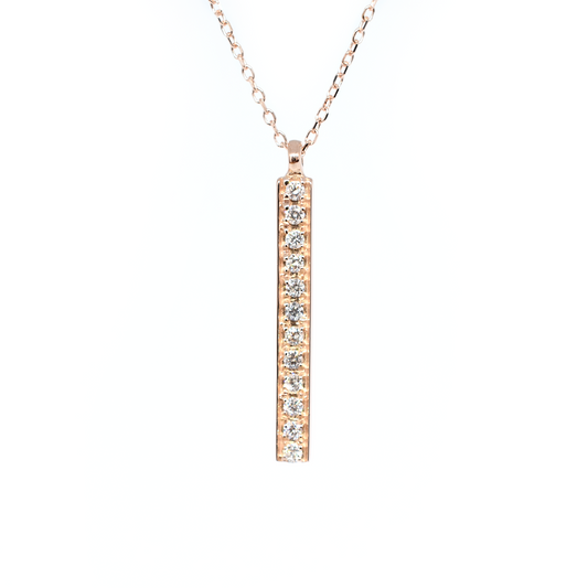 rose gold bar necklace