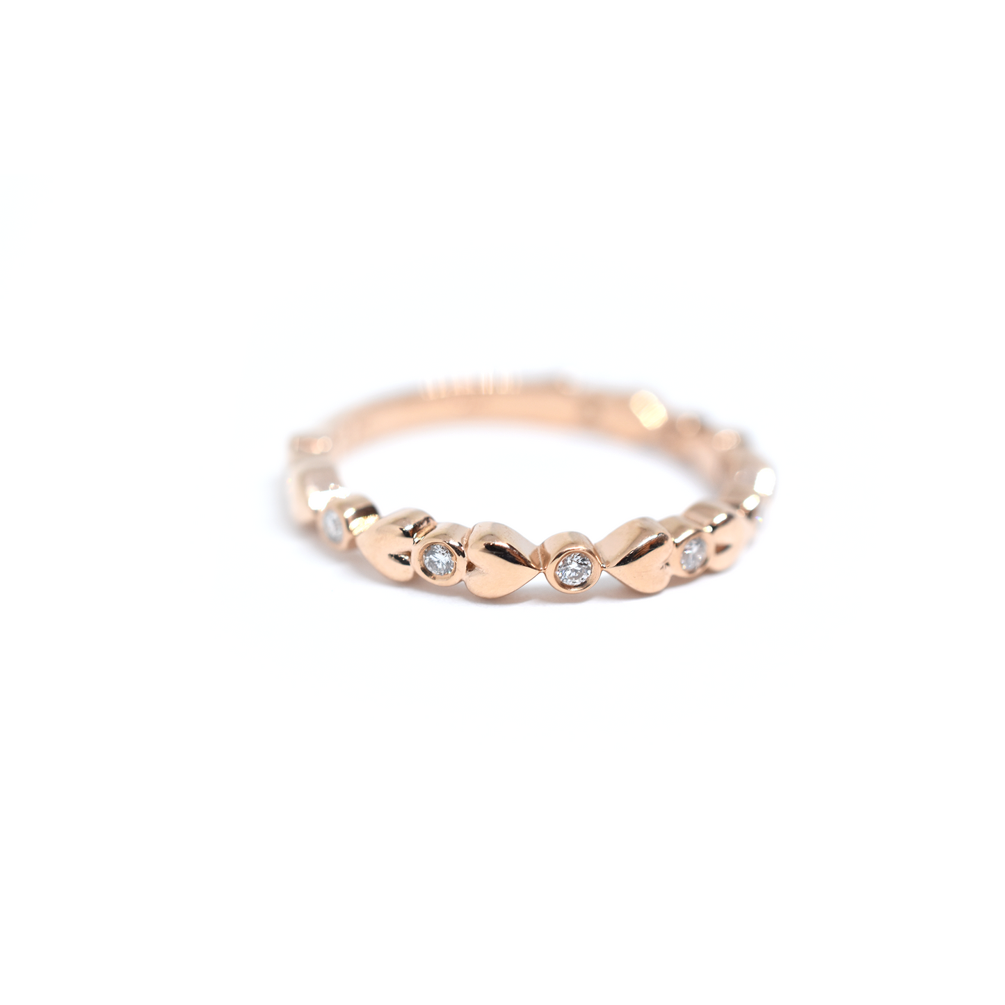rose gold heart ring