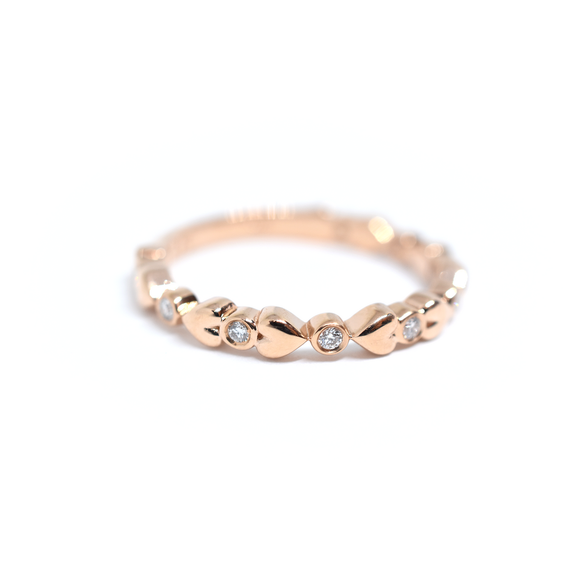 rose gold heart ring