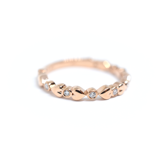 rose gold heart ring