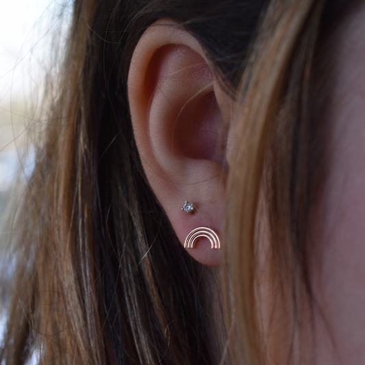 14k Rainbow Earrings