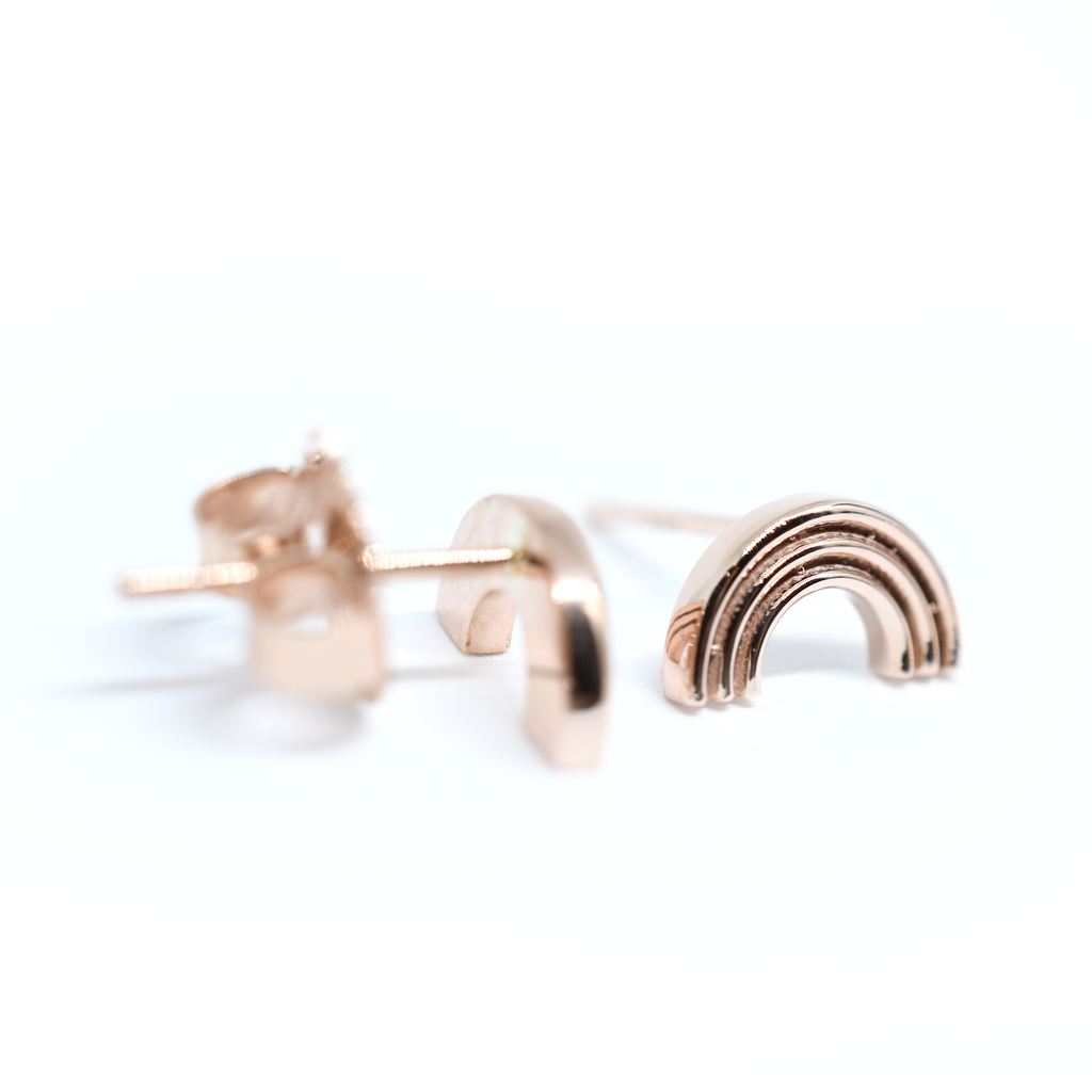 14k Gold Rainbow Earrings