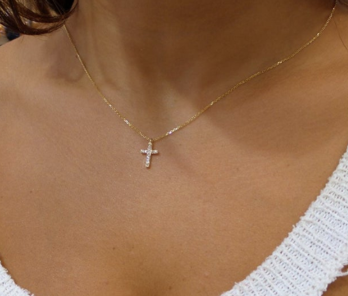 mini diamond cross 