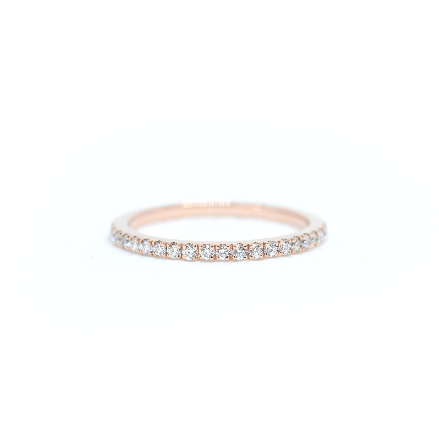 14K Rose Gold Diamond Wedding Band