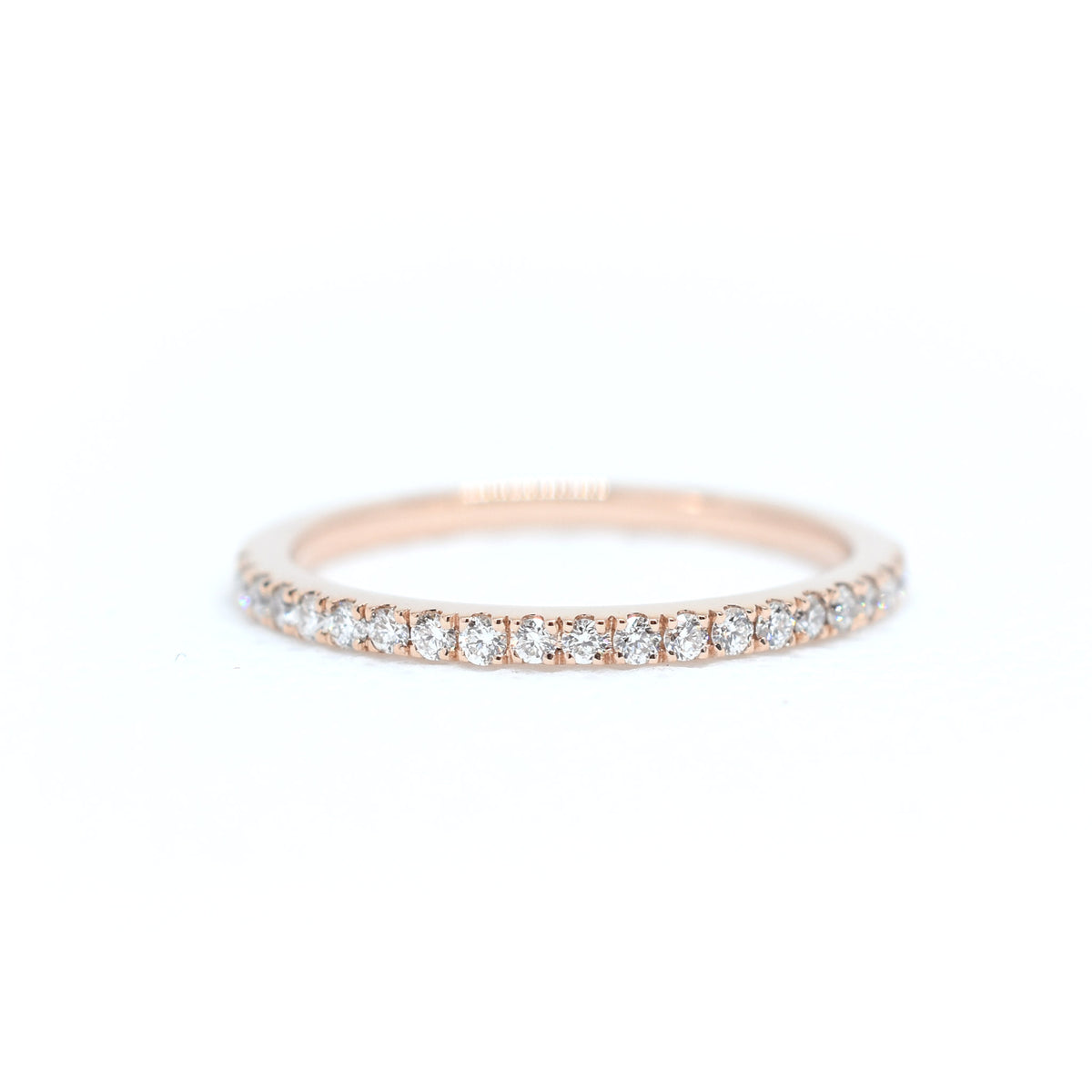 14K Rose Gold Diamond Wedding Band