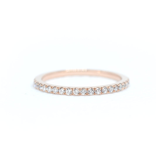 14K Rose Gold Diamond Wedding Band
