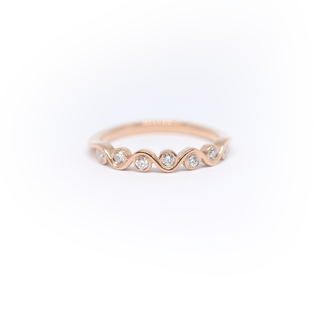 14k Diamond Stackable Wedding Band
