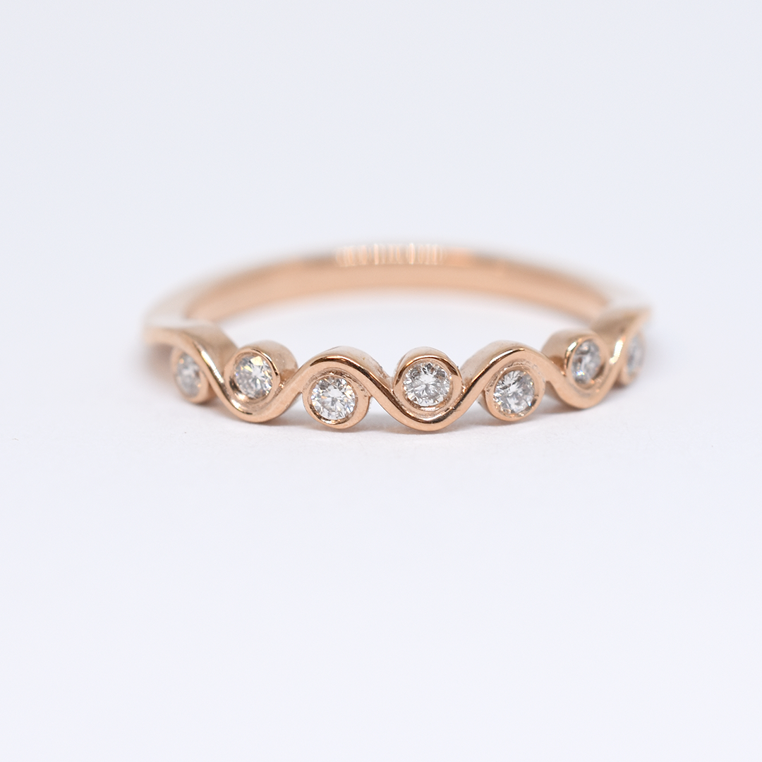 14k Diamond Stackable Wedding Band