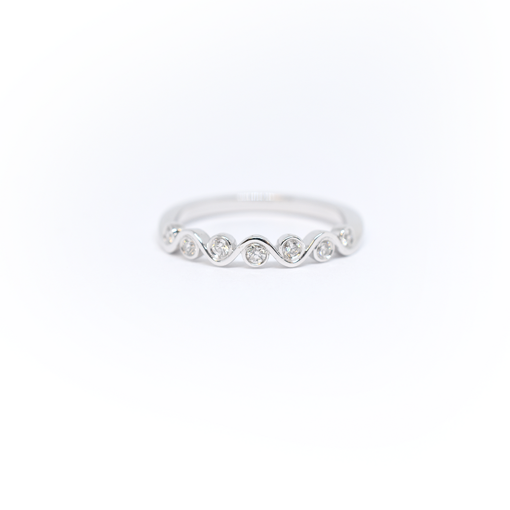 14k Diamond Stackable Wedding Band