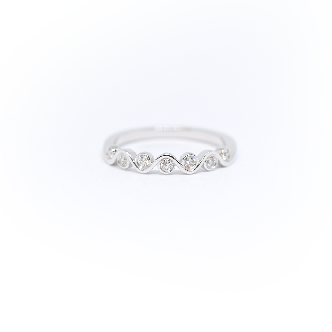 14k Diamond Stackable Wedding Band