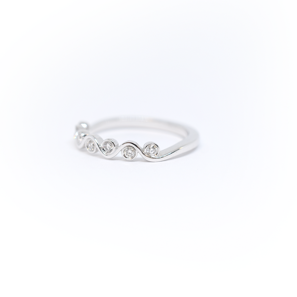 14k Diamond Stackable Wedding Band