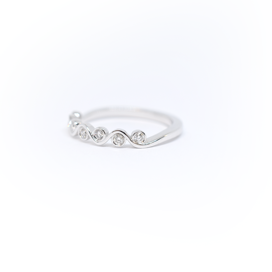 14k Diamond Stackable Wedding Band