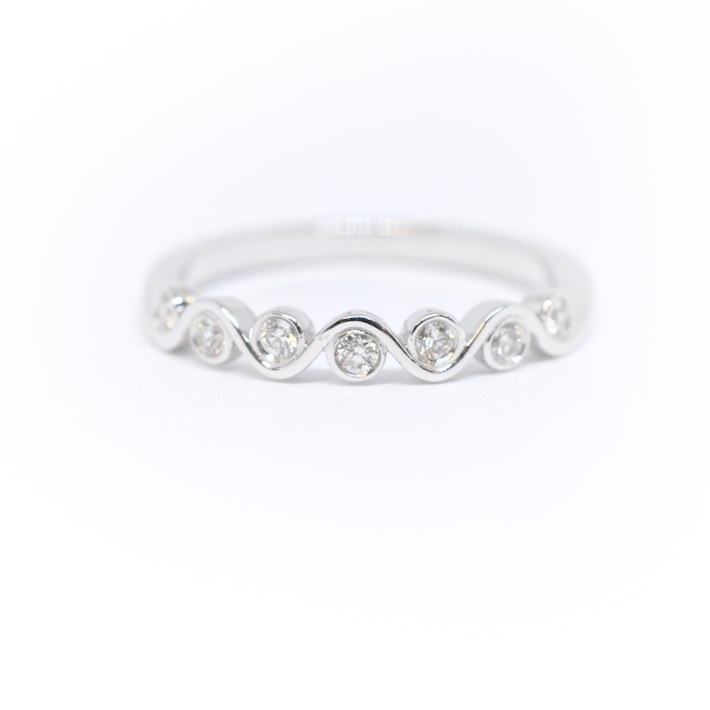 14k Diamond Stackable Wedding Band