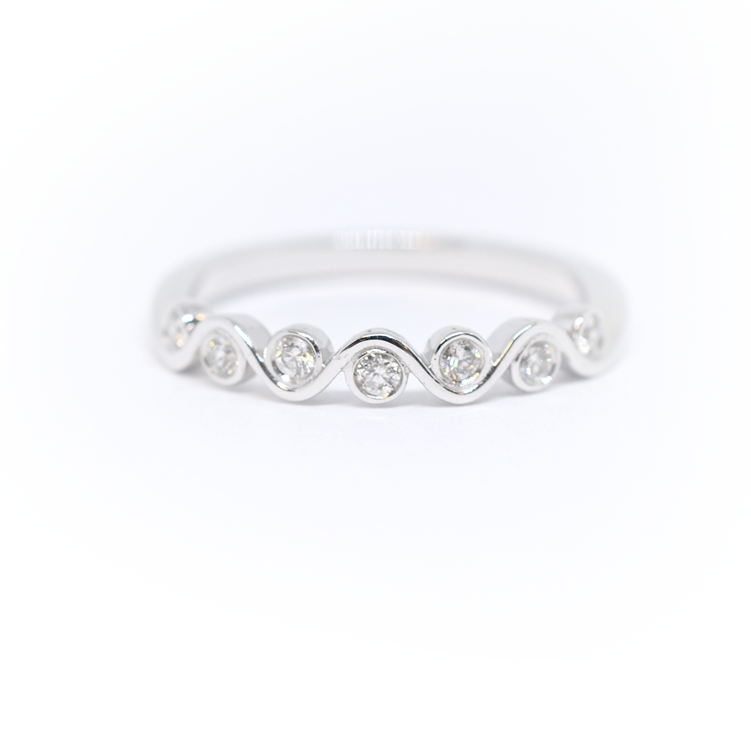 14k Diamond Stackable Wedding Band