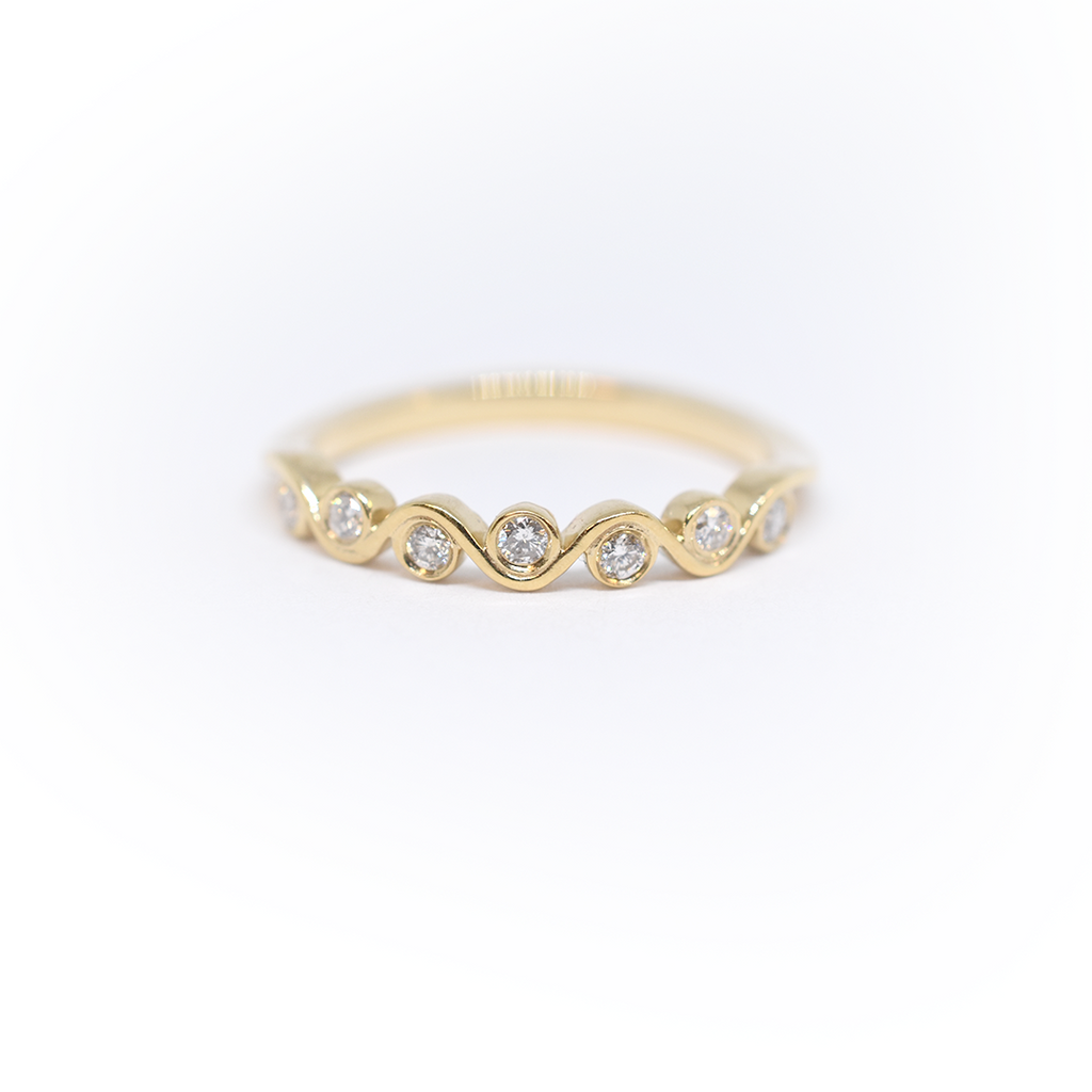 14k Diamond Stackable Wedding Band