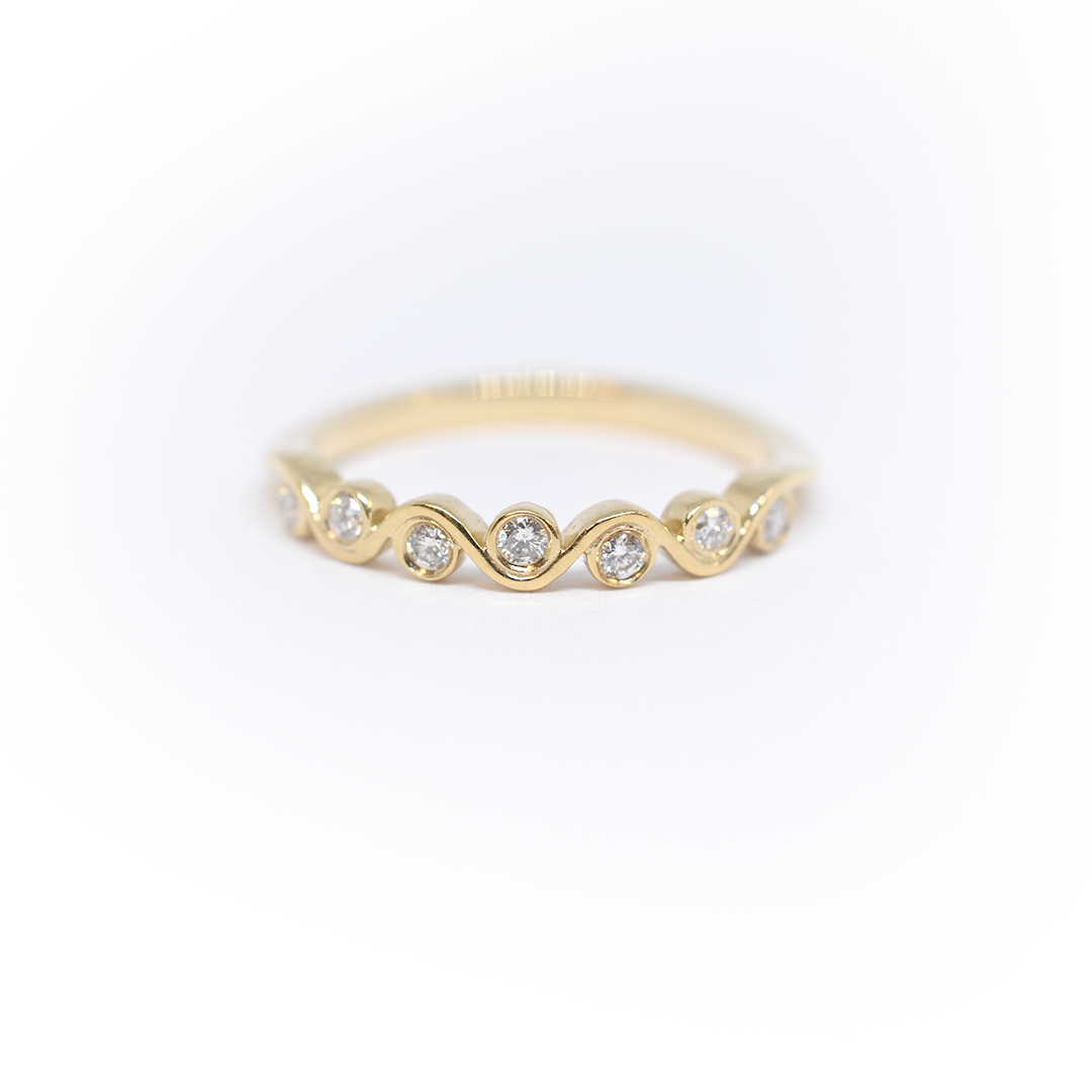 14k Diamond Stackable Wedding Band