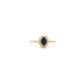 14K Gold Sapphire Diamond Ring