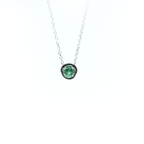 14k Gold Sliding Emerald Necklace