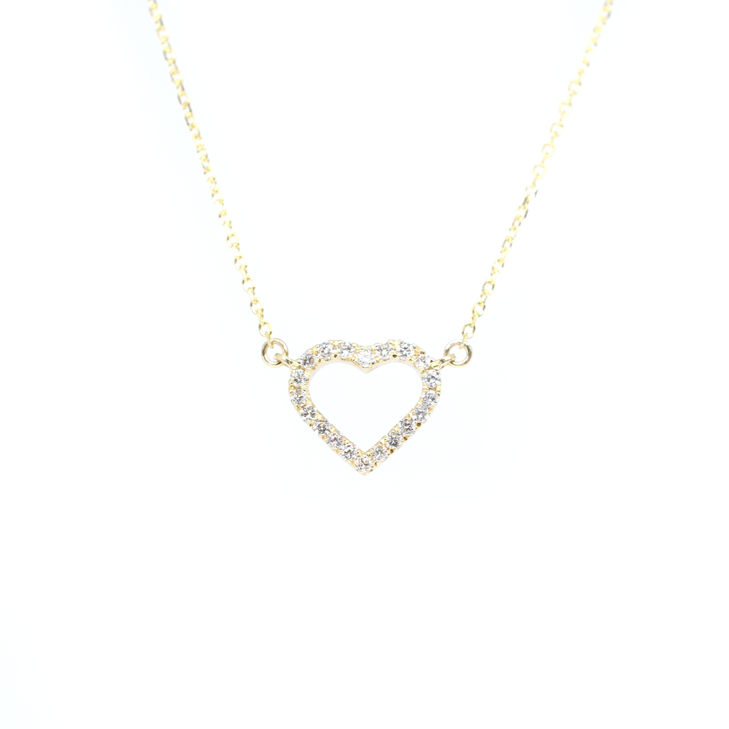 14k Diamond Heart Necklace