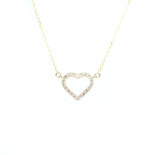 14k Diamond Heart Necklace