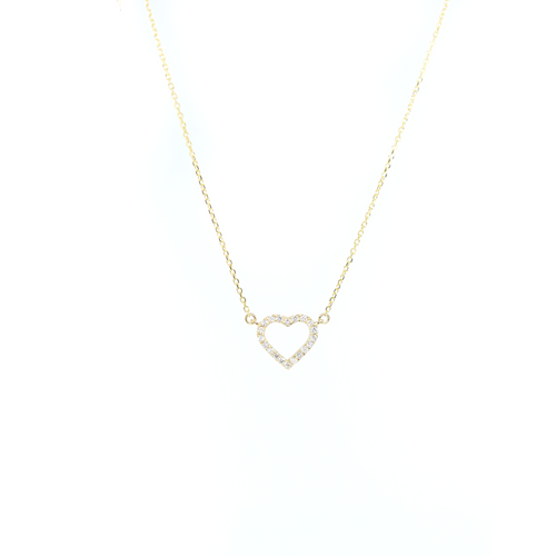 14k Diamond Heart Necklace