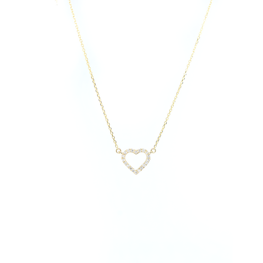 14k Diamond Heart Necklace