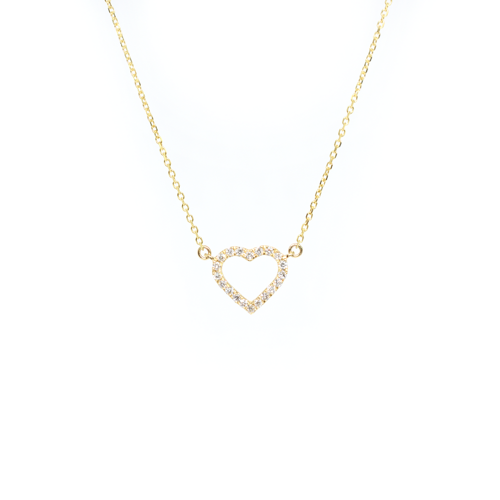 14k Diamond Heart Necklace