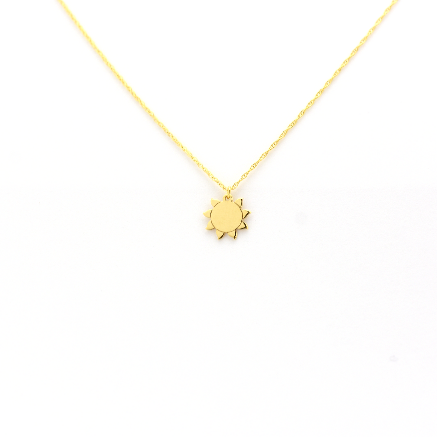 14k Gold Sun Necklace