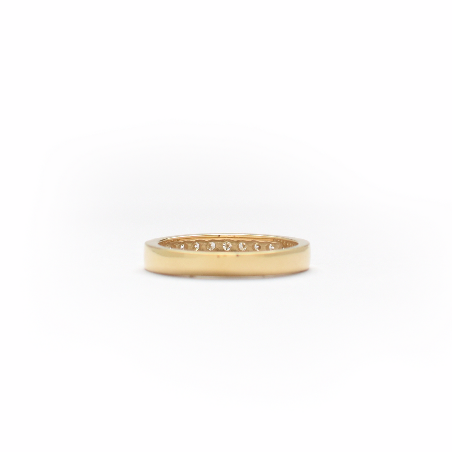 14K Gold Millgrain Diamond Wedding Band