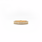 14K Gold Millgrain Diamond Wedding Band