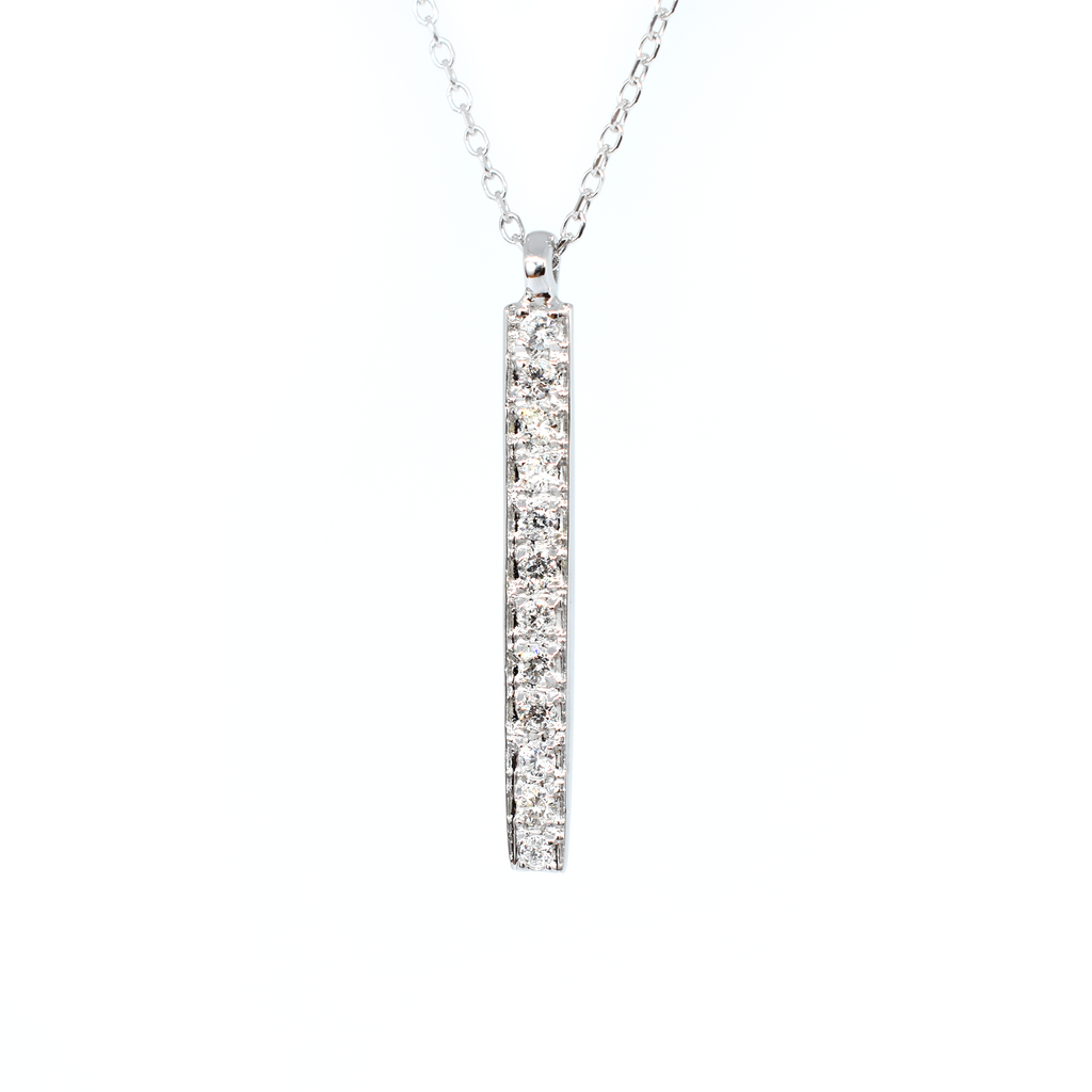 14k gold bar necklace