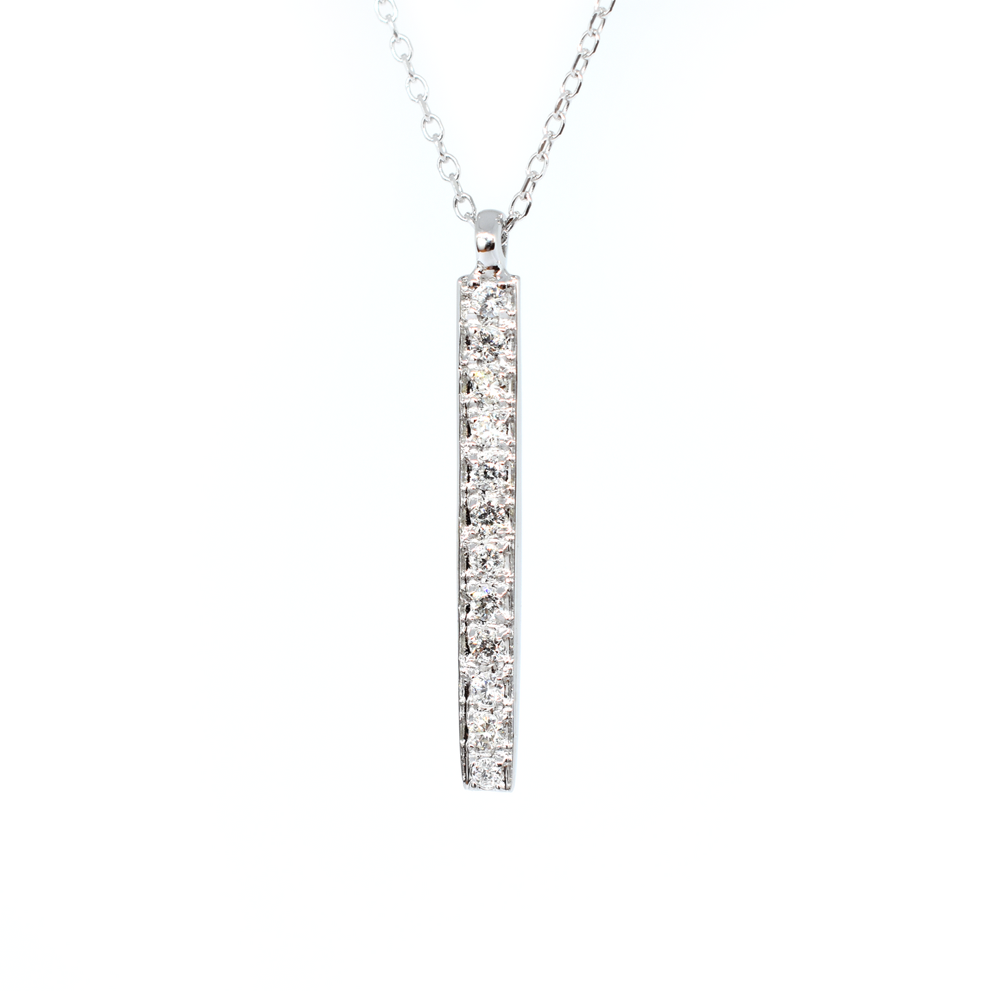 14k gold bar necklace