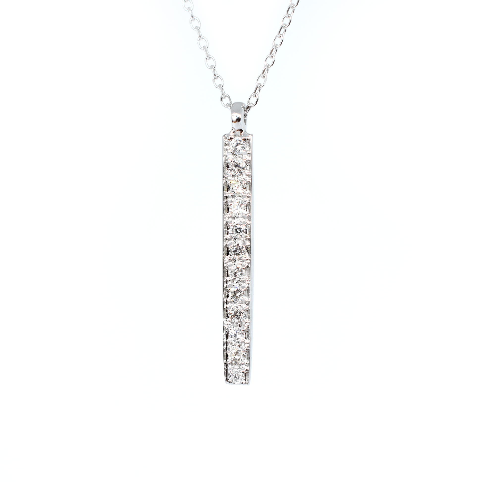 14k gold bar necklace