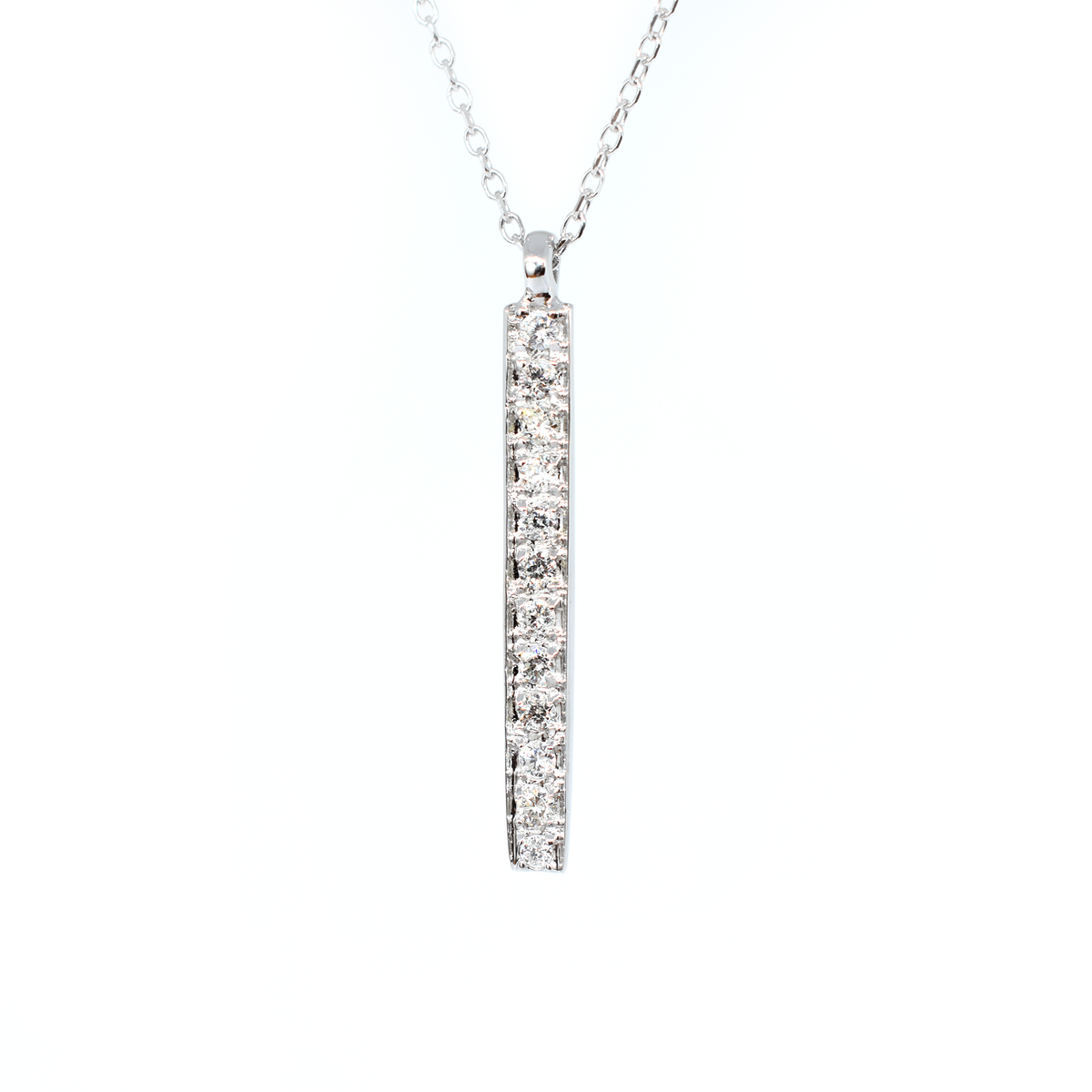 14k gold bar necklace