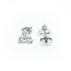 14k Triple Cluster Diamond Earrings