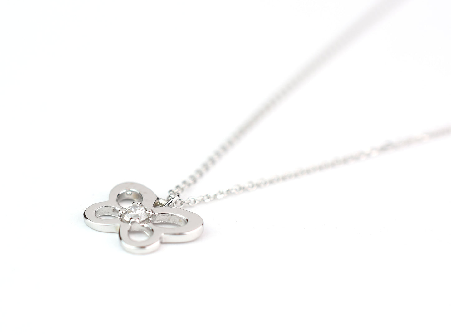 14K Diamond Butterfly Necklace