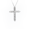 14k 0.35ct Diamond Cross Necklace