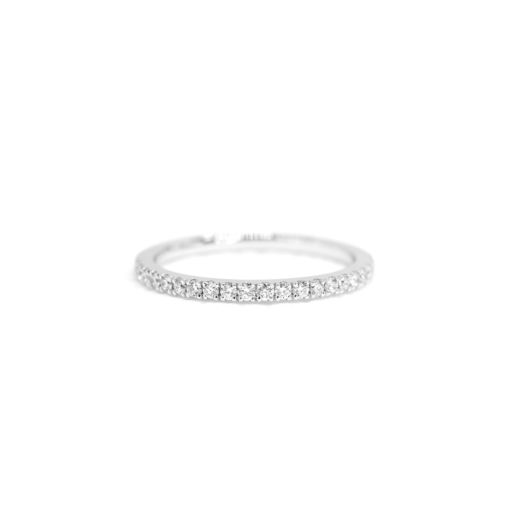 14k White Gold Diamond Wedding Band