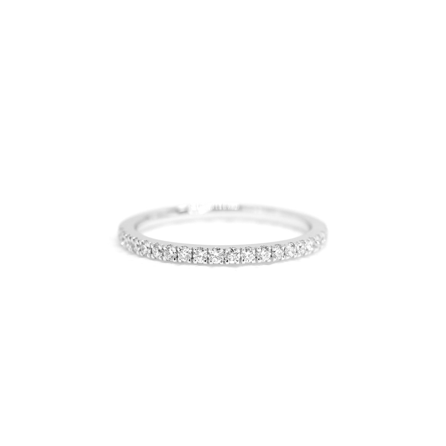 14k White Gold Diamond Wedding Band