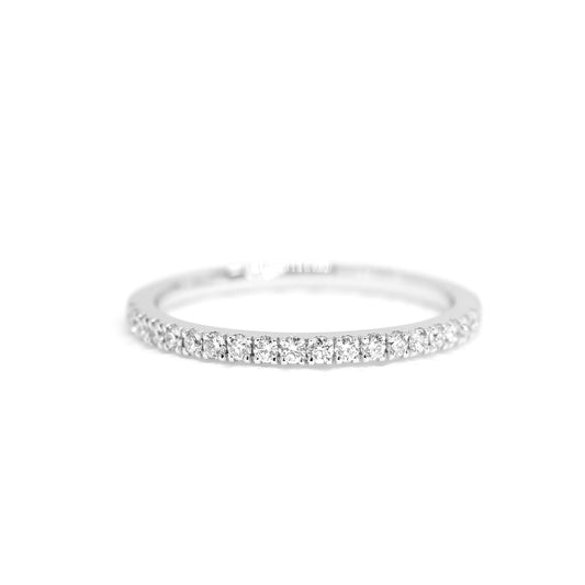 14k White Gold Diamond Wedding Band