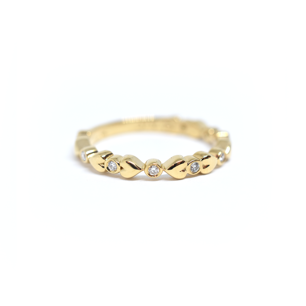 yellow gold bezel ring