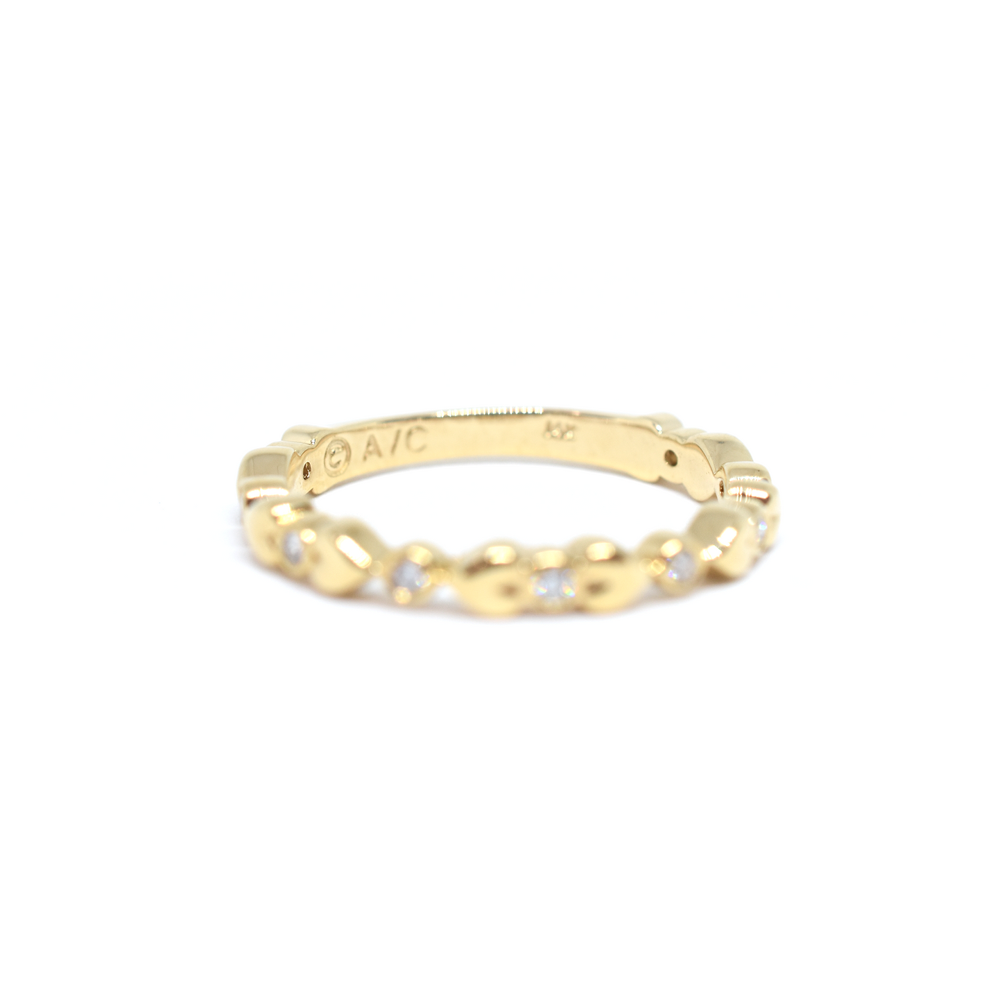 14k Yellow Gold Diamond Heart Ring