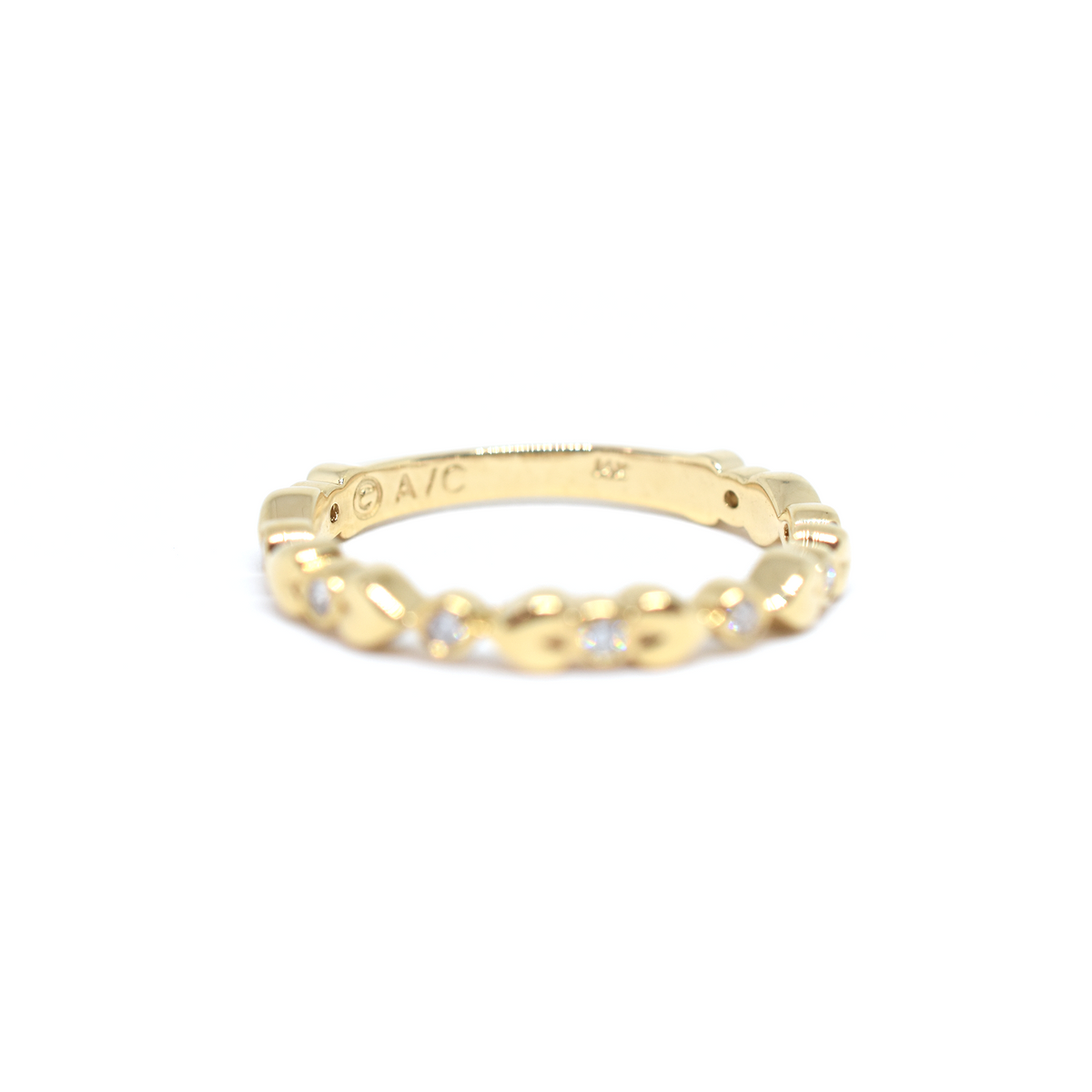 14k Yellow Gold Diamond Heart Ring