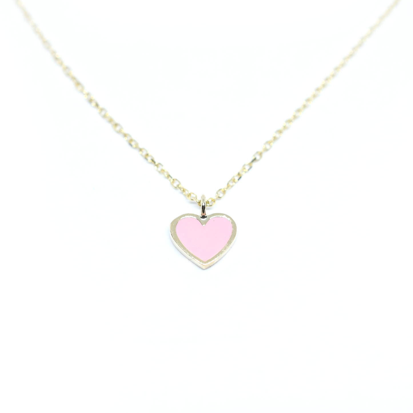 pink heart necklace 