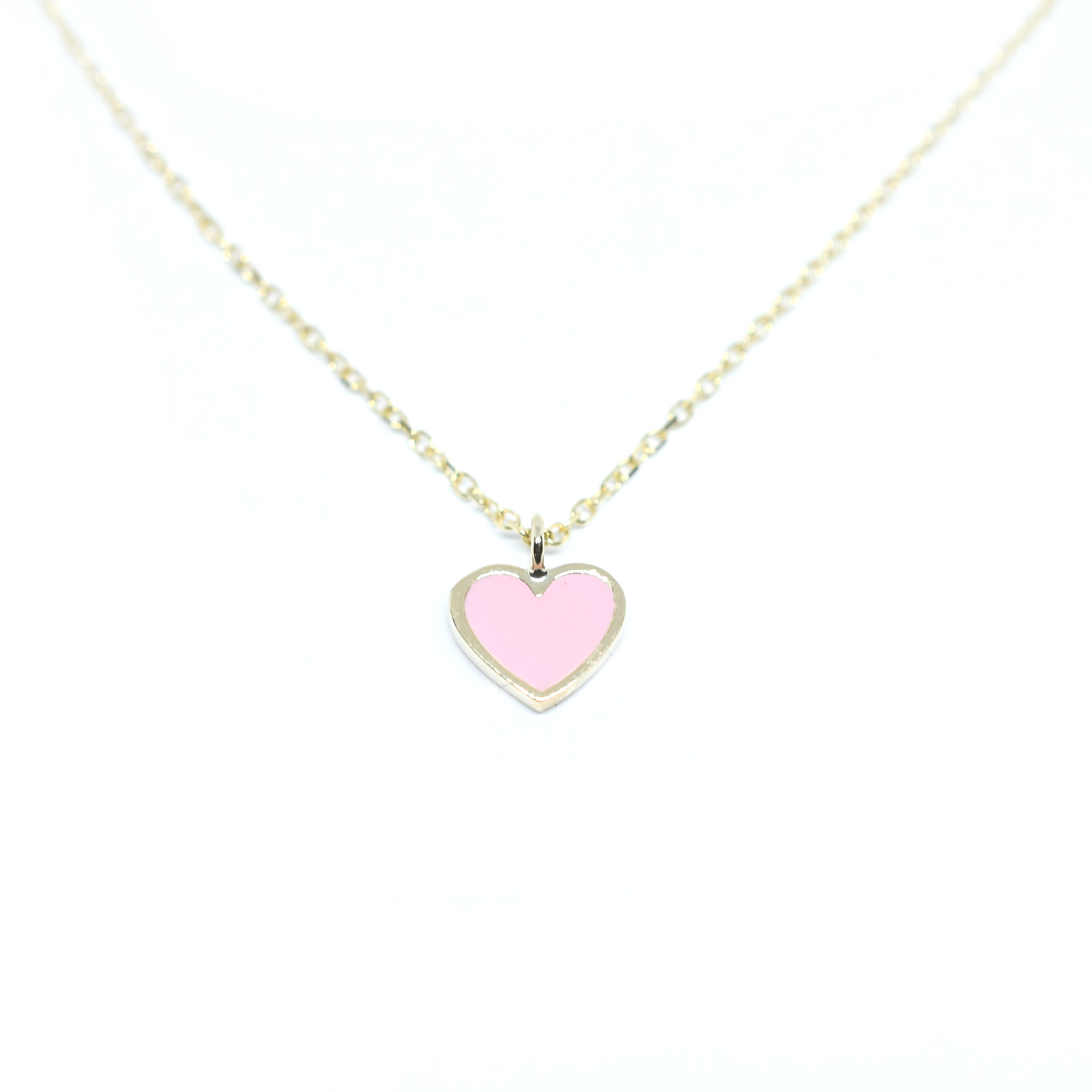 pink heart necklace 