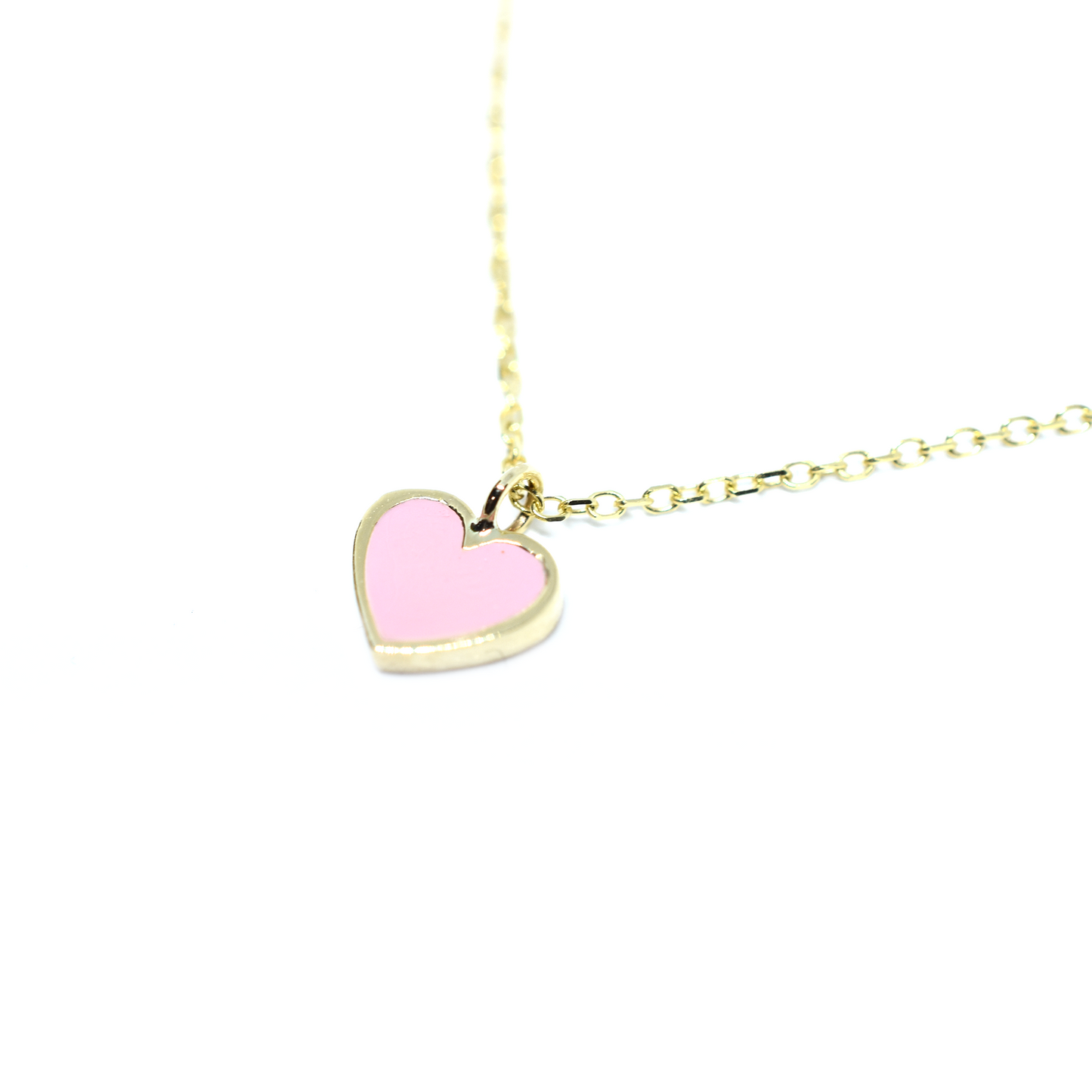 heart enamel necklace 
