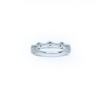 14K Gold Diamond Millgrain Wedding Band